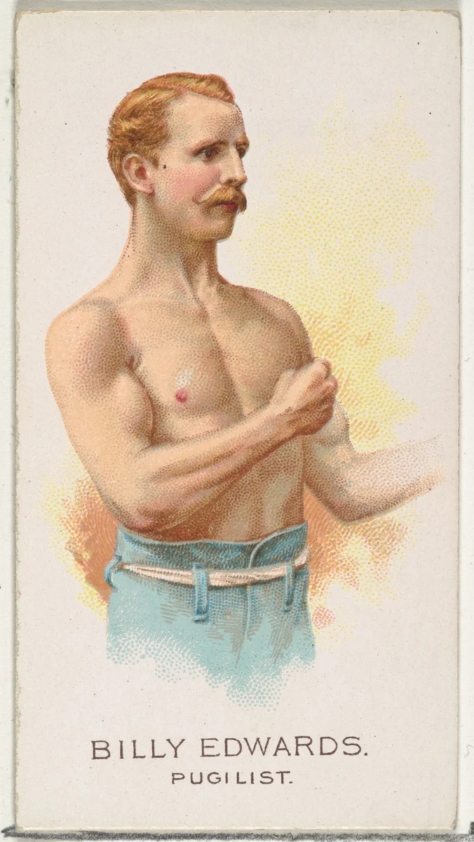 Billy Edwards, Pugilist, from World's Champions, Series 2 (N29) for Allen & Ginter Cigarettes by Allen & Ginter, print, 1888