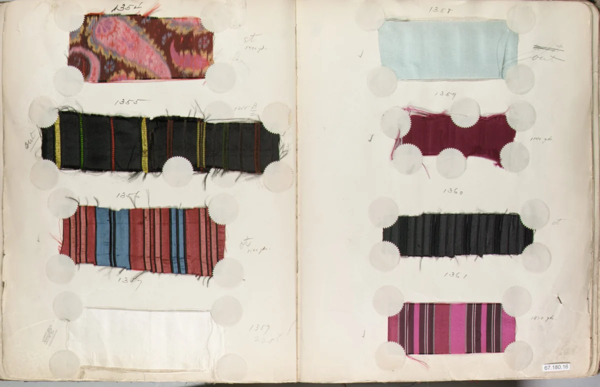 Textile Sample Book by William Openhym & Sons, textile, 1890-1900