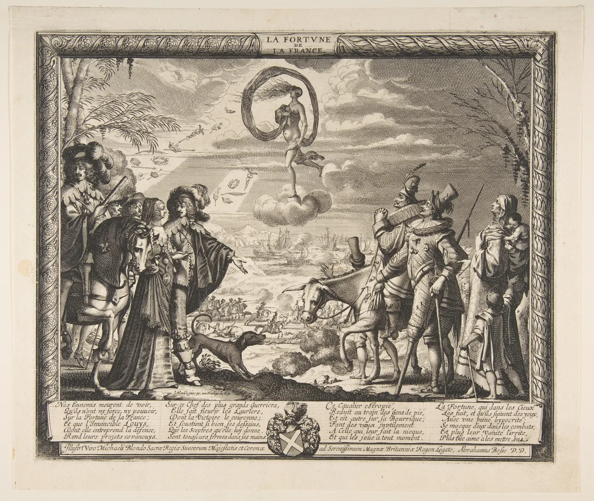 Fortune Favoring France by Abraham Bosse, print, 1630-1640