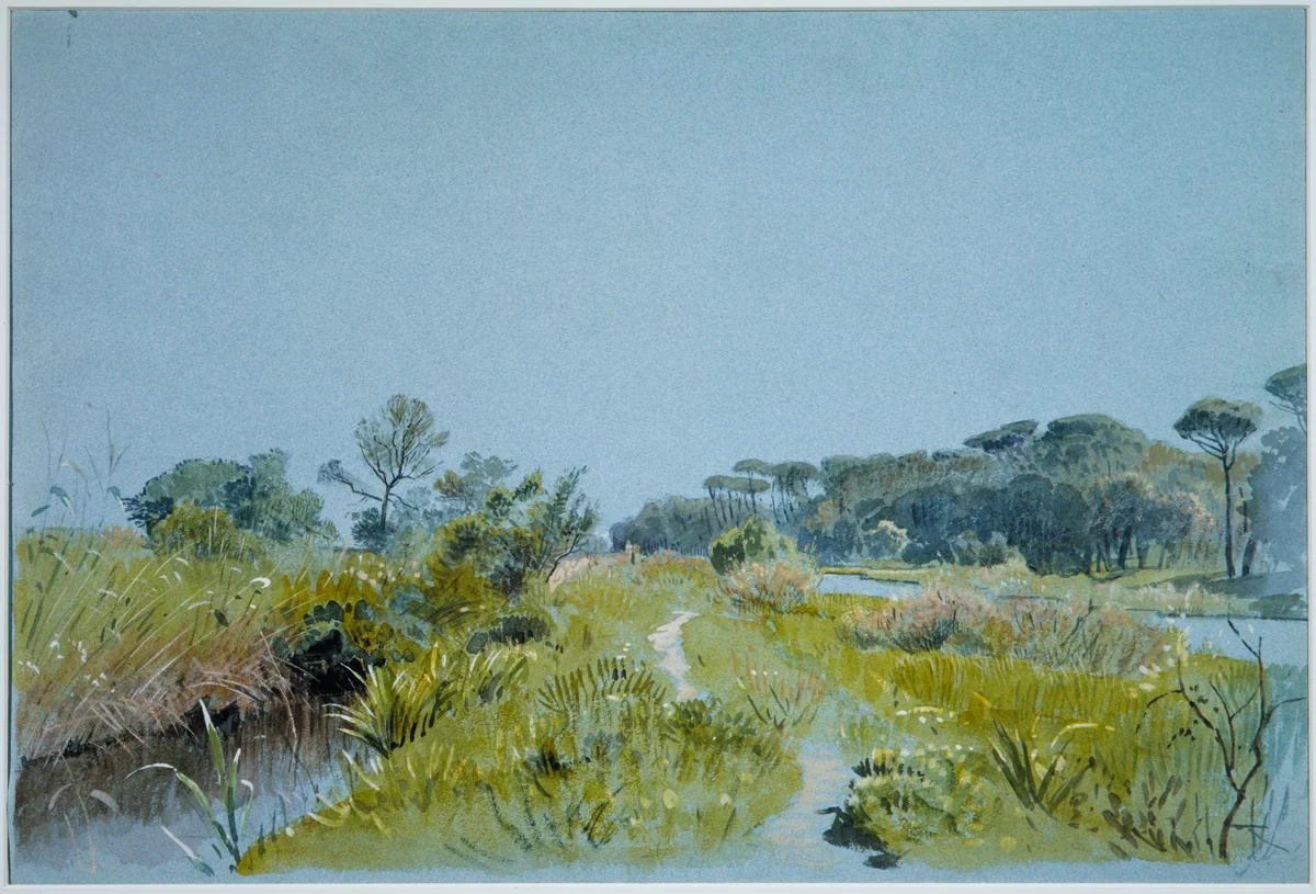 Castel Fusano—Near Rome by William Stanley Haseltine, artwork, 1882-1885