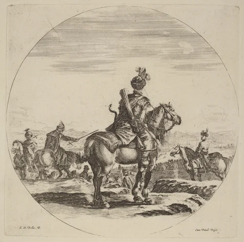 Polish Cavalier by Stefano della Bella, print, 1610-1664