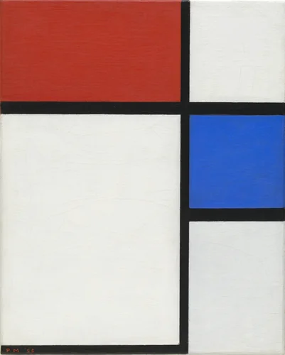 Composition No. II, with Red and Blue by Piet Mondrian, painting, 1929