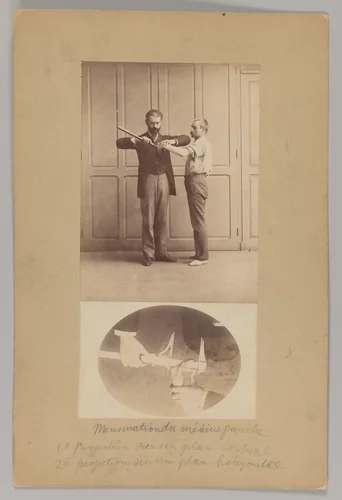 Measurement of Left Middle Finger by Alphonse Bertillon, photograph, 1888-1898