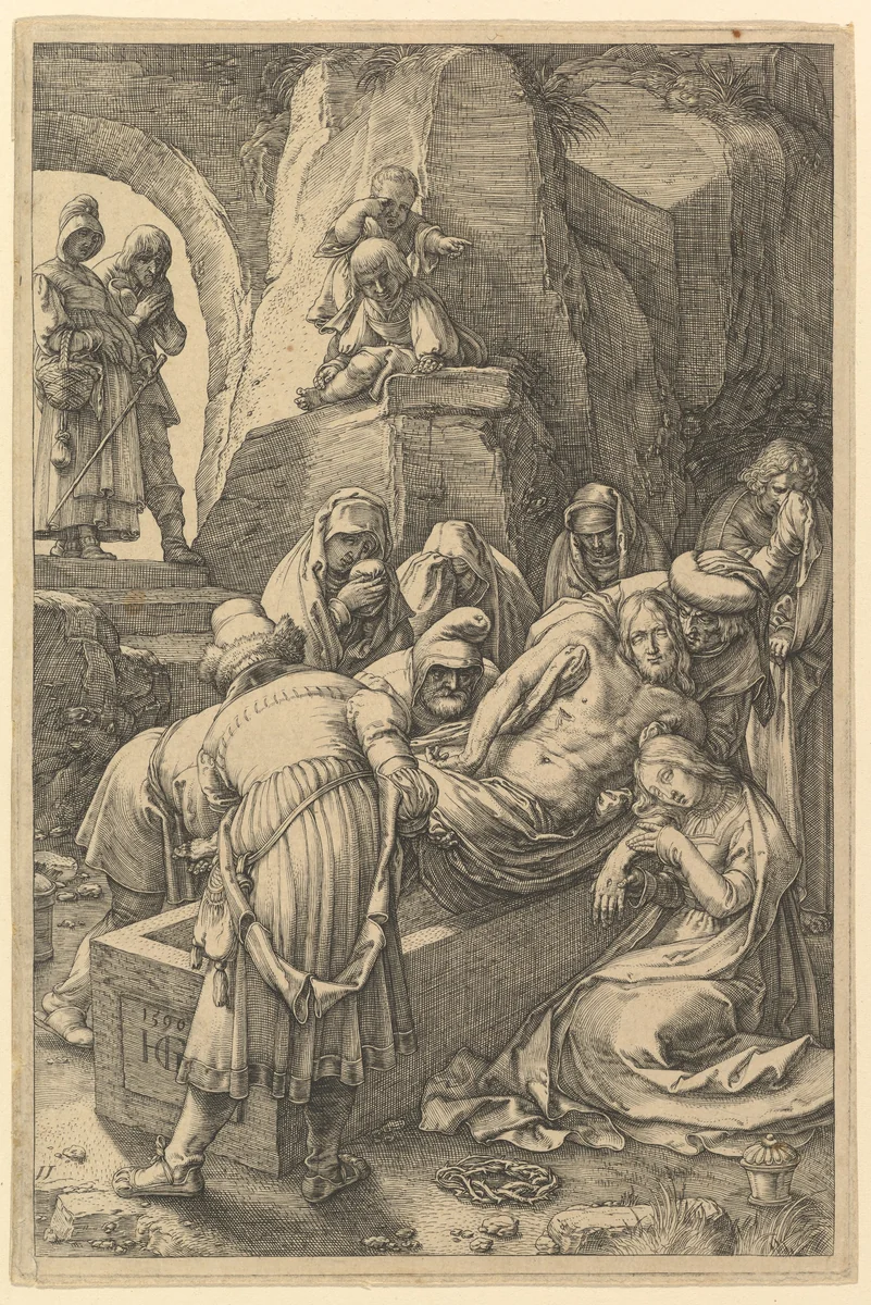 The Entombment, from "The Passion of Christ" by Hendrick Goltzius, print, 1596