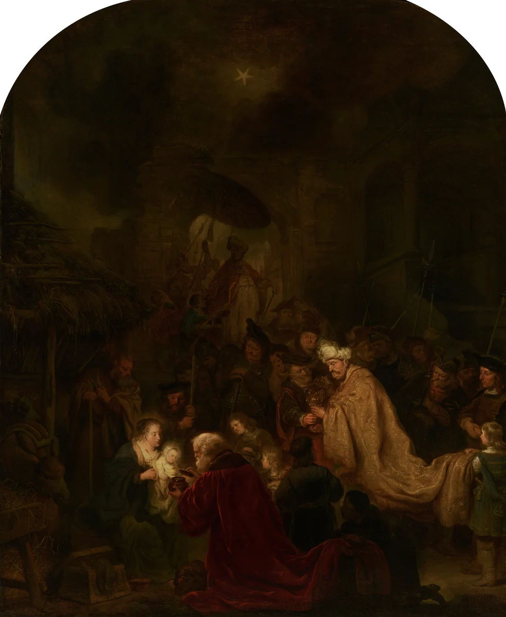 The Adoration of the Magi by Salomon Koninck, painting, 1650
