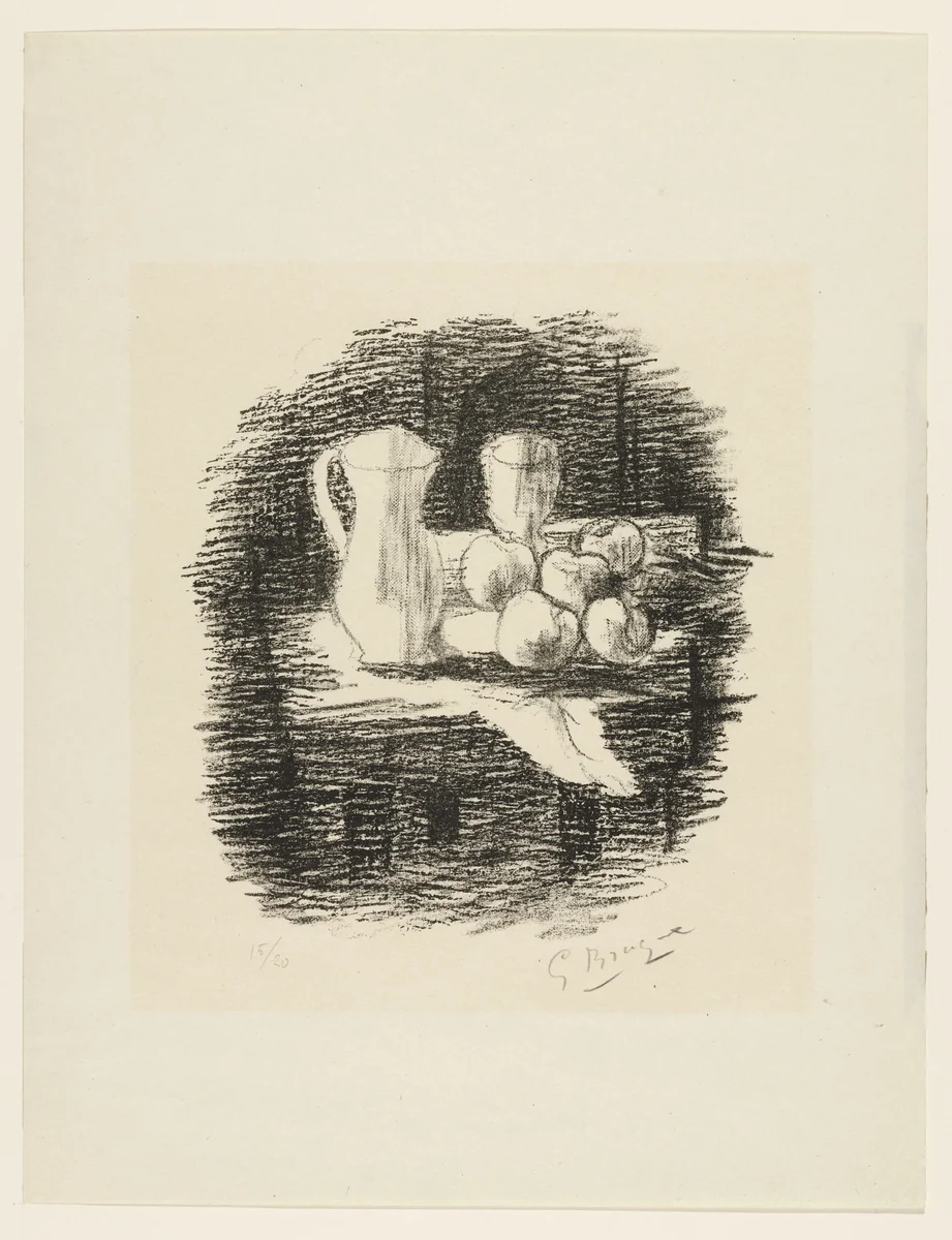 Still Life (Nature morte) by Georges Braque, print, 1926