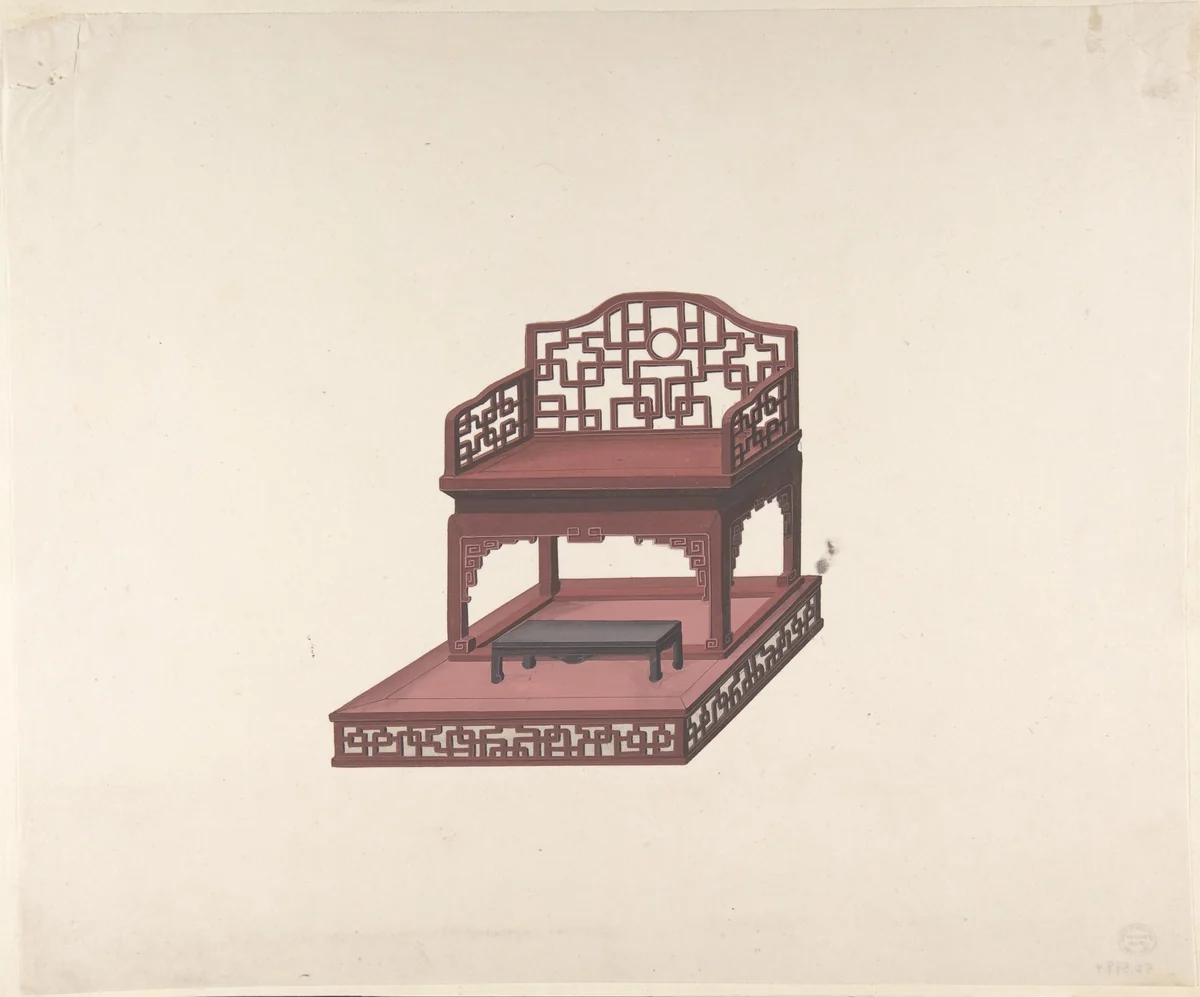 Design for Export Furniture by anonymous, drawing, 1795-1805