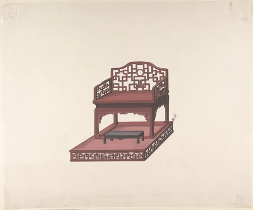 Design for Export Furniture by anonymous, drawing, 1795-1805