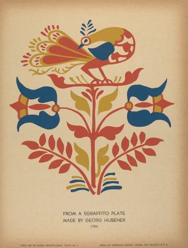 Plate 4: From Portfolio "Folk Art of Rural Pennsylvania" by American 20th Century, index of american design, 1939