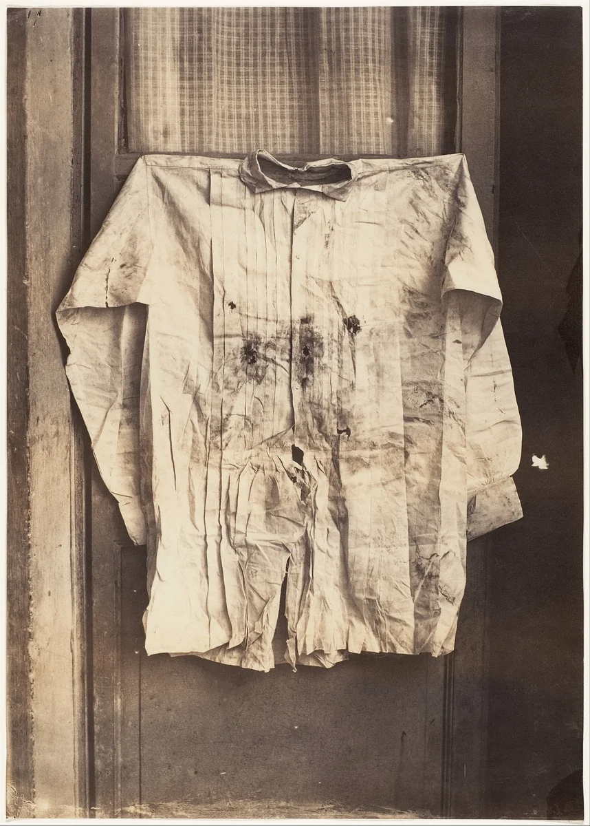 The Shirt of the Emperor, Worn during His Execution by François Aubert, photograph, 1867