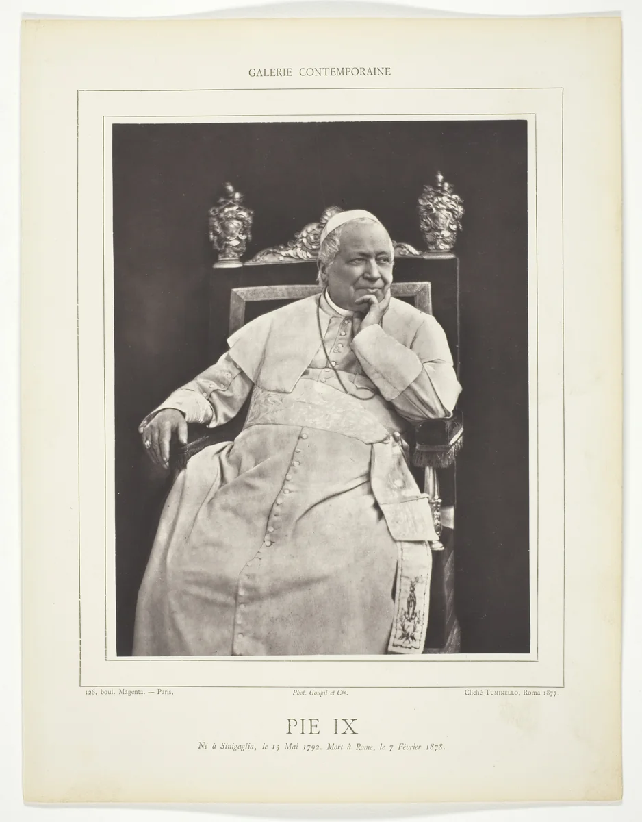 Pie IX by Tuminello Tuminello, photograph, 1871-1878