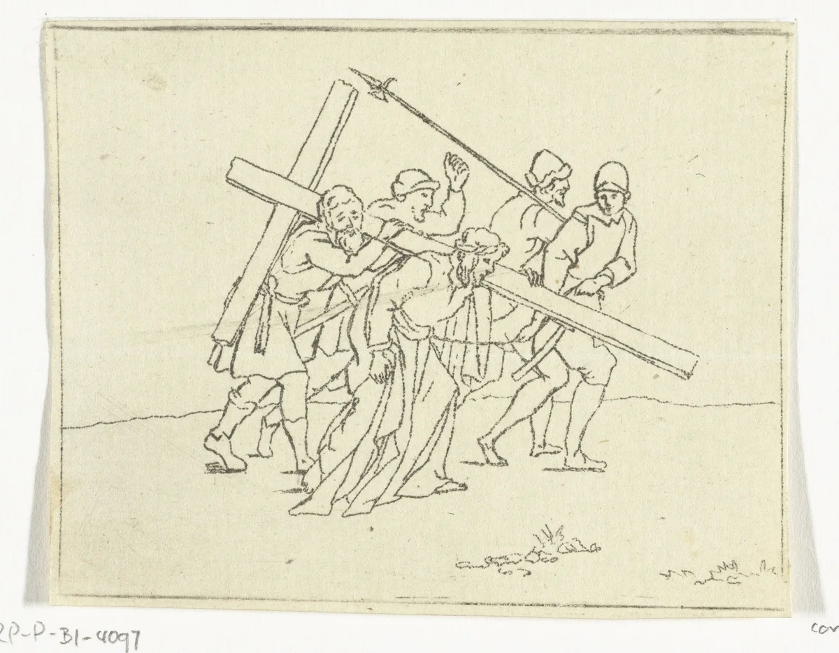 Kruisdraging by Anthonie van den Bos, print, 1778-1838