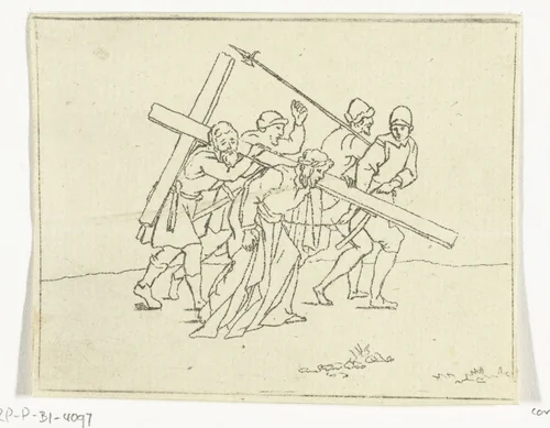 Kruisdraging by Anthonie van den Bos, print, 1778-1838