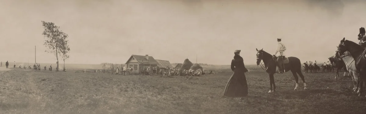 Empress Alexandra Feodorovna and Emperor Nicholas II, Peterhof by Unidentified Photographer, photograph, 1905