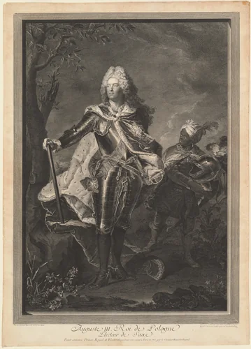 Auguste III. Roi de Pologne by Jean-Joseph Baléchou, print, 1750