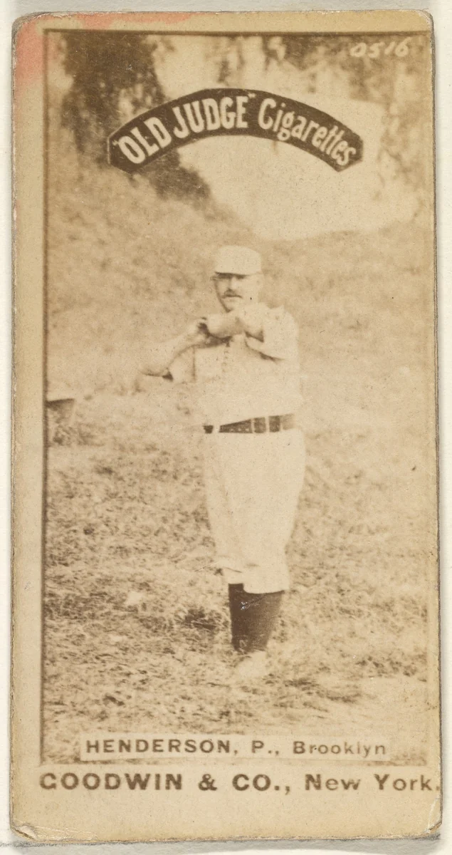 Henderson, Pitcher, Brooklyn, from the Old Judge series (N172) for Old Judge Cigarettes by Goodwin & Company, photograph, 1887-1890