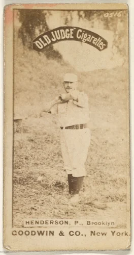 Henderson, Pitcher, Brooklyn, from the Old Judge series (N172) for Old Judge Cigarettes by Goodwin & Company, photograph, 1887-1890