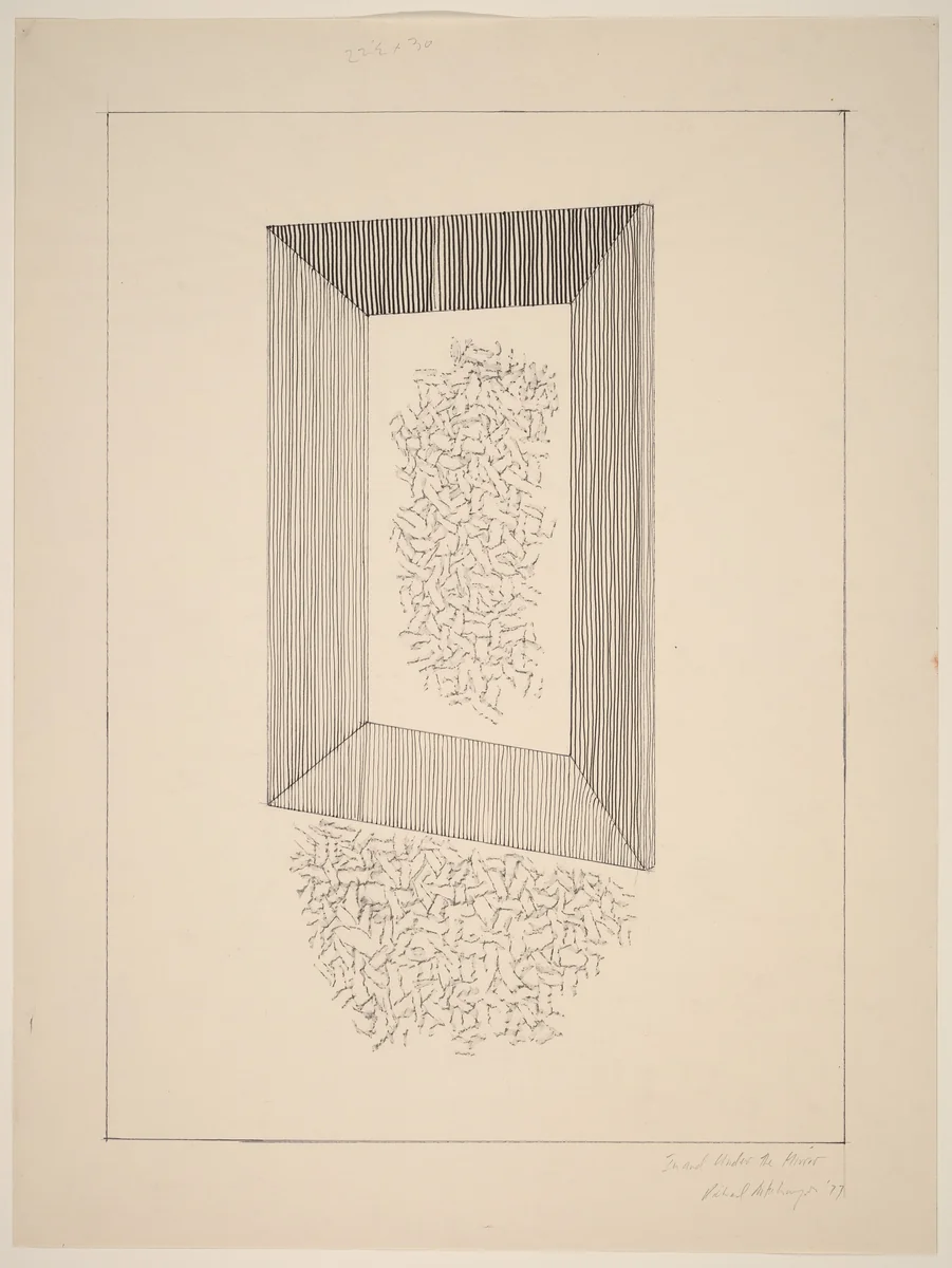 In and Under the Mirror by Richard Artschwager, drawing, 1977