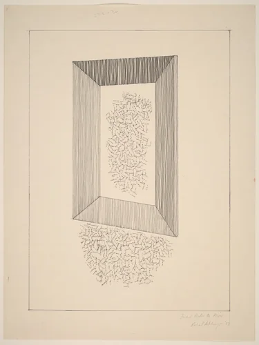 In and Under the Mirror by Richard Artschwager, drawing, 1977