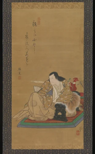 The Actor Arashi Kitsusaburō I (Kichisaburō II) as Prince Koretaka by Shunkōsai Hokushū (春好斎北洲), painting, 1821