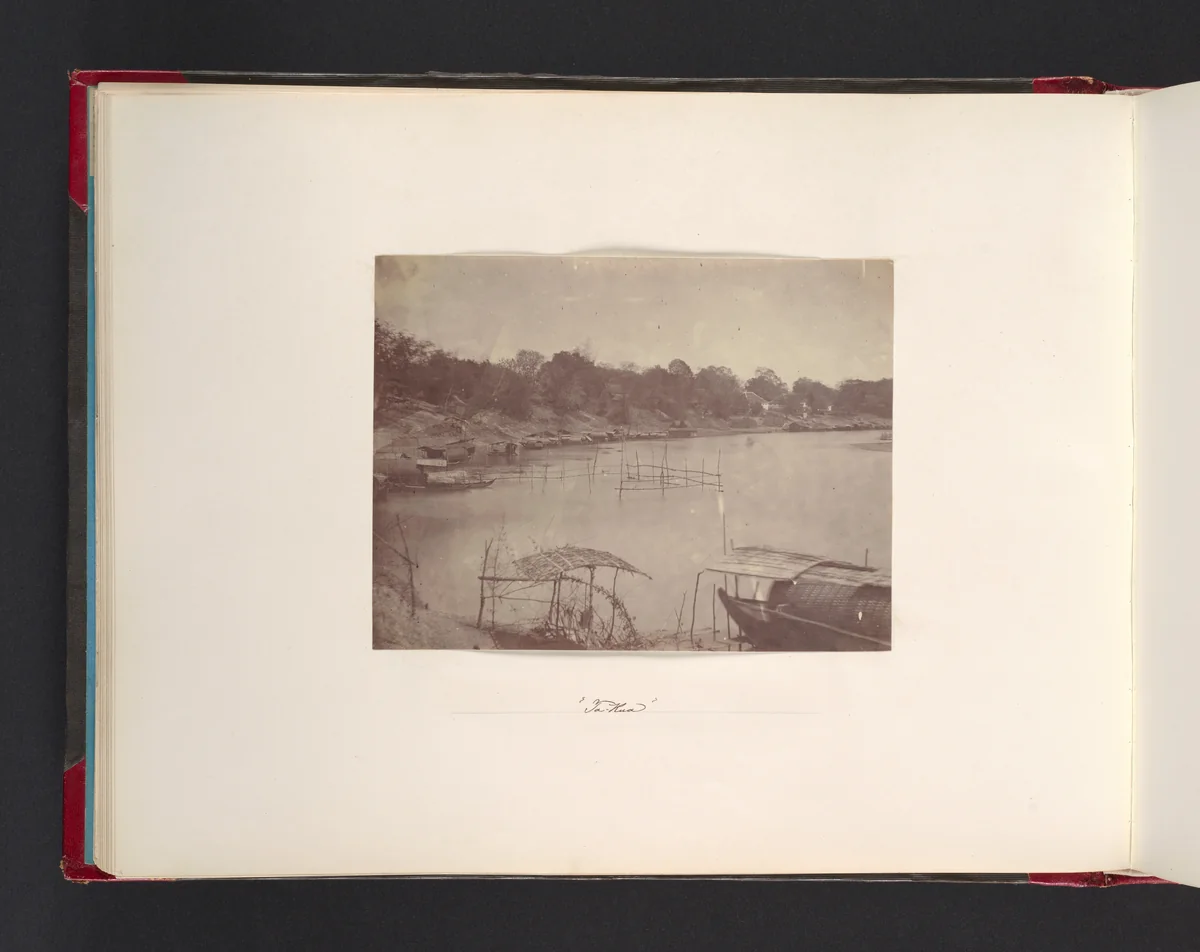 [River and Boats] by John Thomson, photograph, 1865