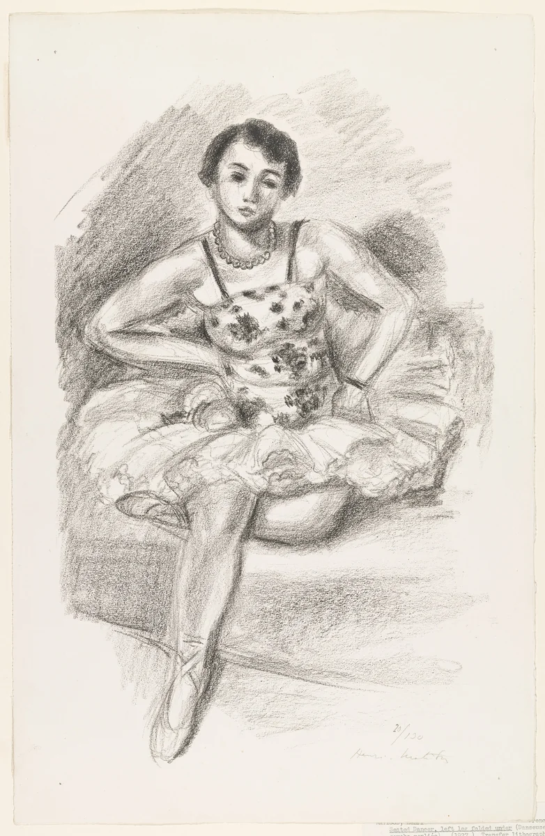 Untitled from Ten Dancers (Dix Danseuses) by Henri Matisse, print, 1927