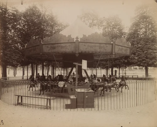 Tuileries, chevaux pur les enfants by Eugène Atget, photograph, 1911