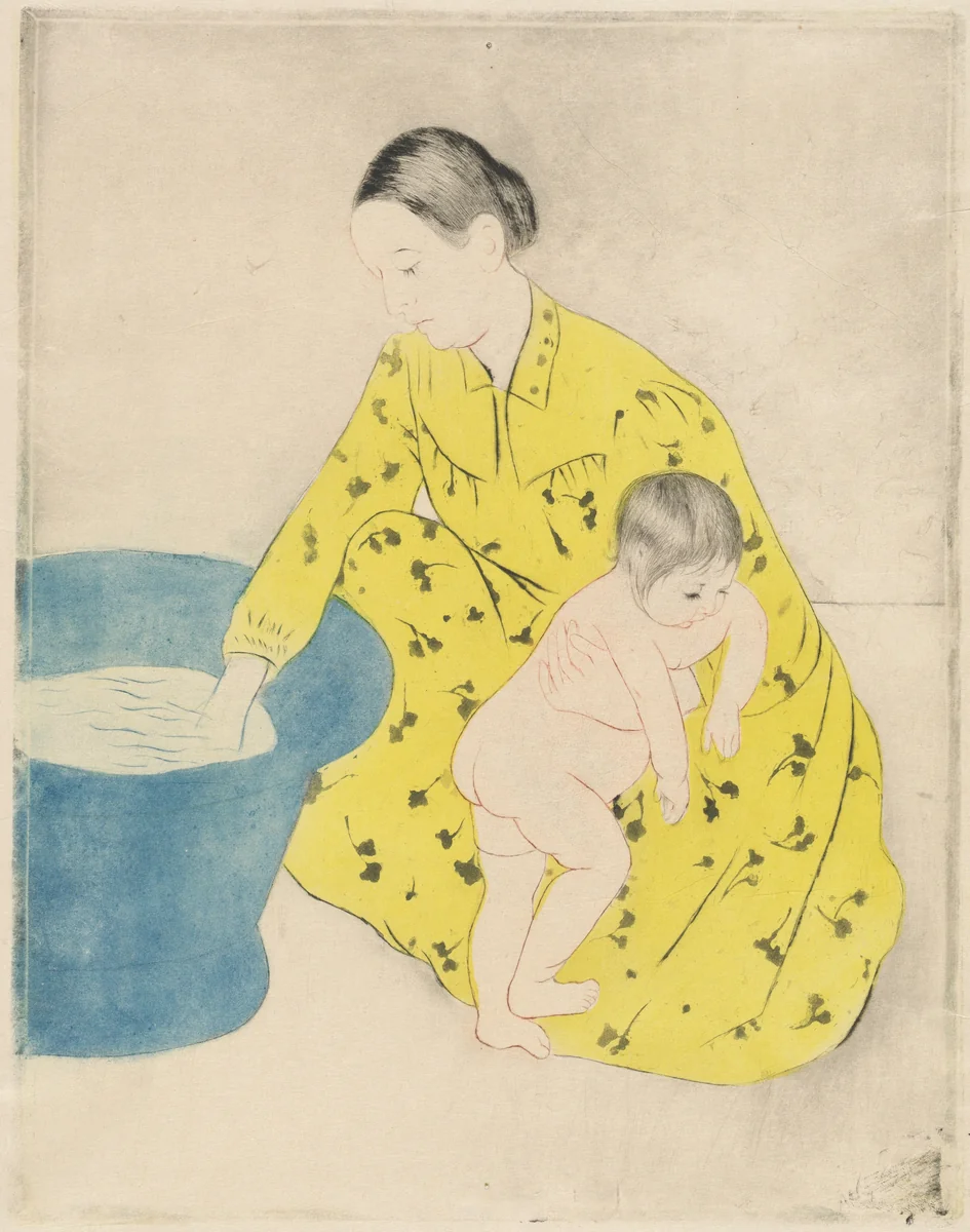 The Bath by Mary Cassatt, print, 1890-1891