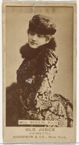 Mlle. Renain, Paris, from the Actors and Actresses series (N171) for Old Judge Cigarettes by Goodwin & Company, photograph, 1886-1890