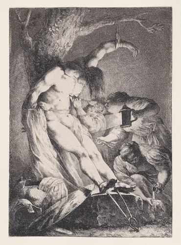 Saint Sebastian by Giovanni David, print, 1770-1790