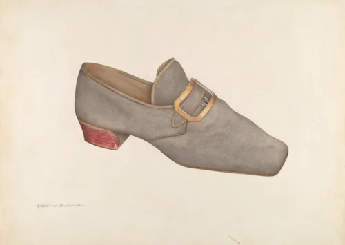 Man's Shoe by Dorothy Dwin, index of american design, 1941