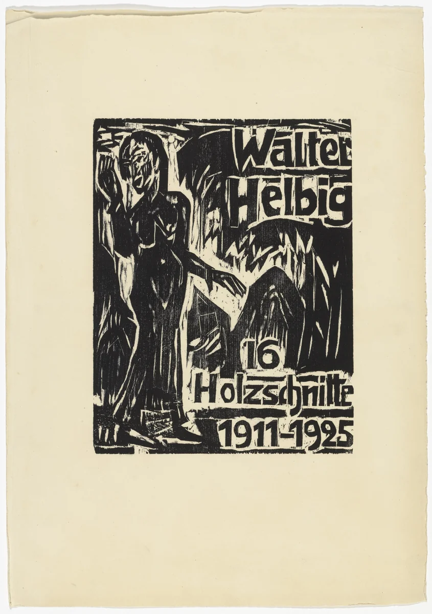Title page (Titelblatt) from 16 Woodcuts (16 Holzschnitte) by Walter Helbig, print, 1926