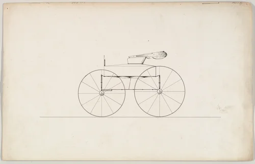 Design for Road Wagon by Brewster & Co., drawing, 1850-1870