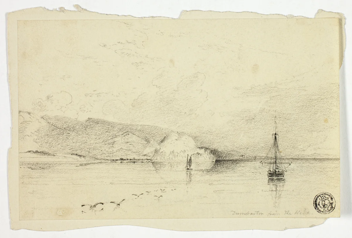 Dunbarton from the West by Anthony Vandyke Copley Fielding, drawing, 1807-1855