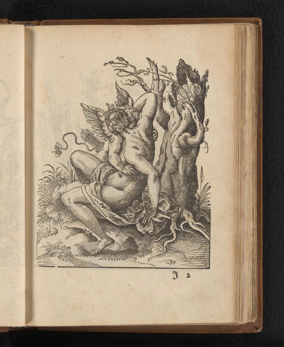 Venus en Cupido by Unknown, print, 1578