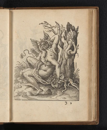 Venus en Cupido by Unknown, print, 1578