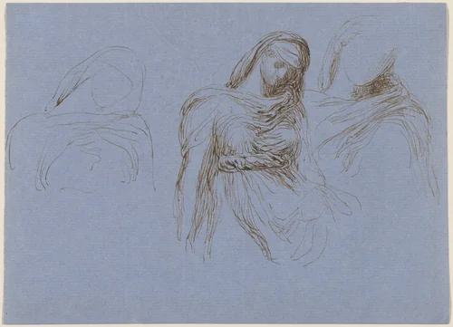 Study of Death for "Time and Death" by George Frederic Watts, drawing, 1868