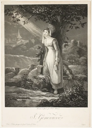 Saint Genevieve by Philibert Louis Debucourt, print, 1775-1832
