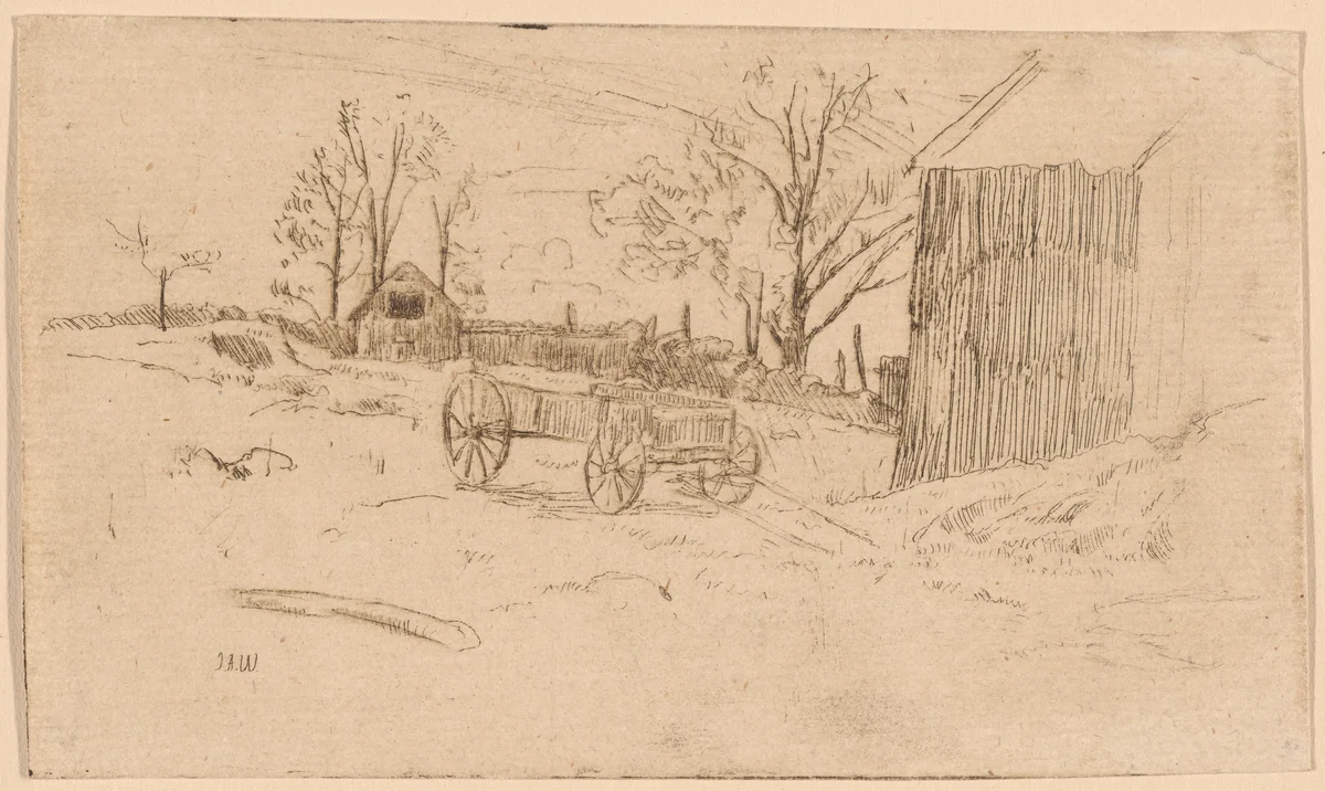 Roscoe's Barn by Julian Alden Weir, print, 1875-1919