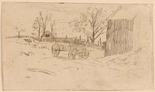 Roscoe's Barn by Julian Alden Weir, print, 1875-1919