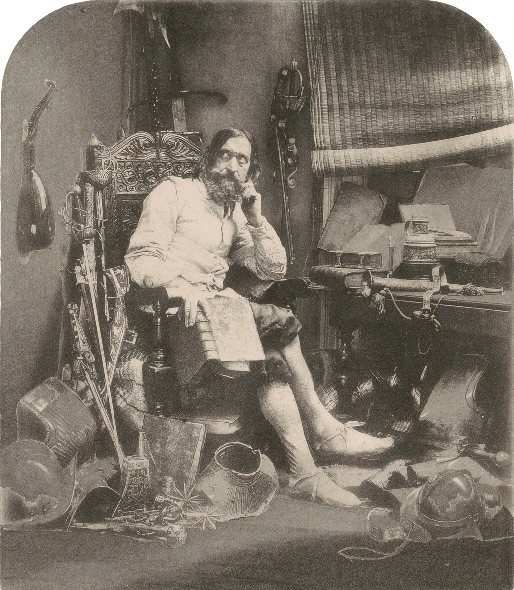 Don Quixote in his Study by William Lake Price, photograph, 1855