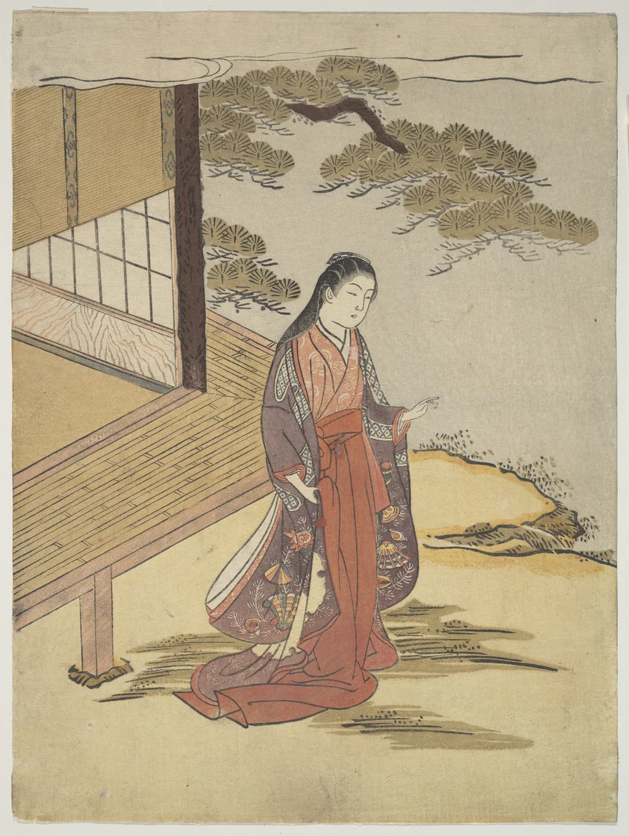 Lady Komachi by Suzuki Harunobu (鈴木春信), print, 1725-1770