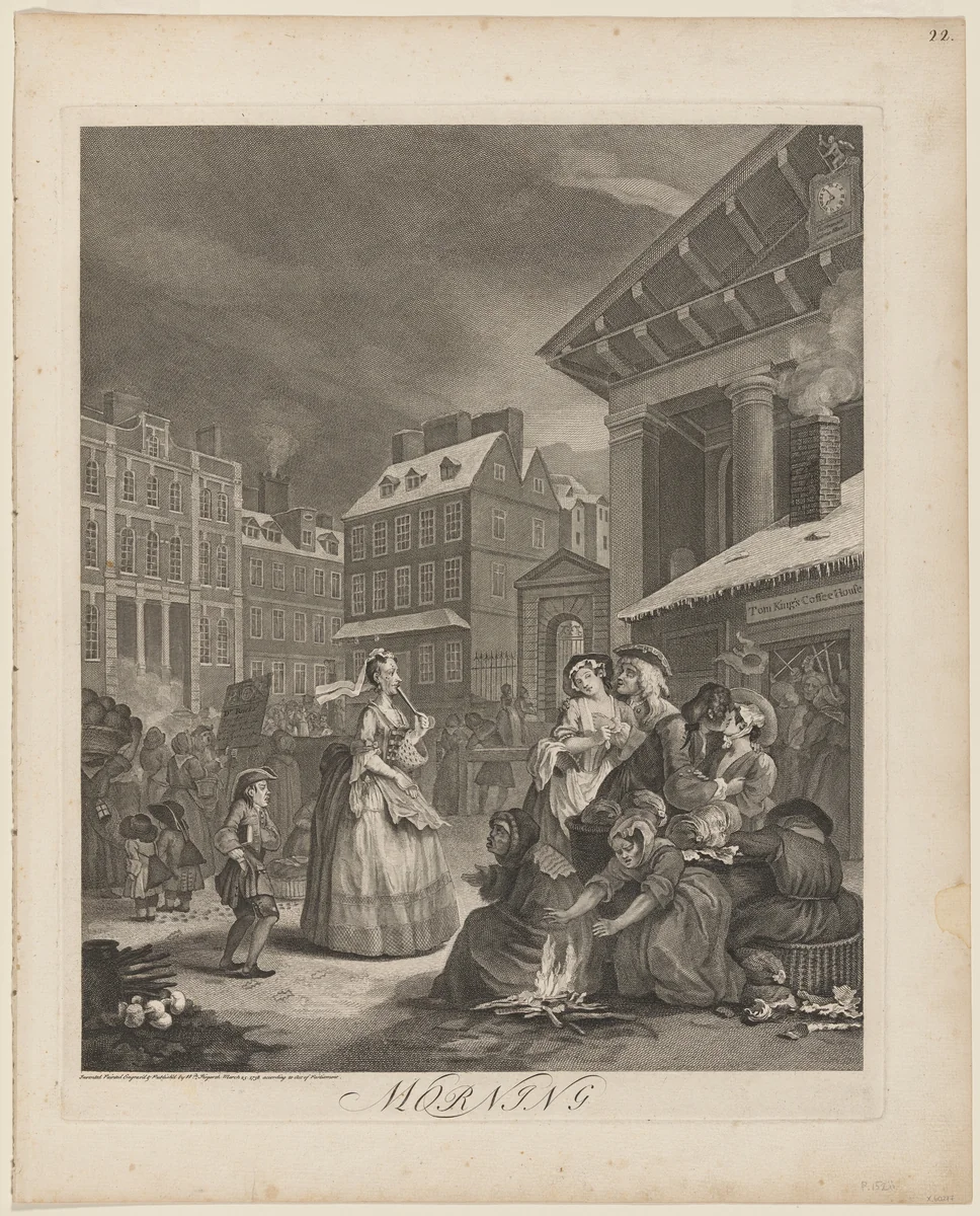 Morning by William Hogarth, print, 1738