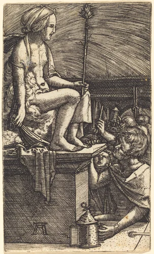 The Revenge of the Sorcerer Virgil by Albrecht Altdorfer, print, 1520-1526