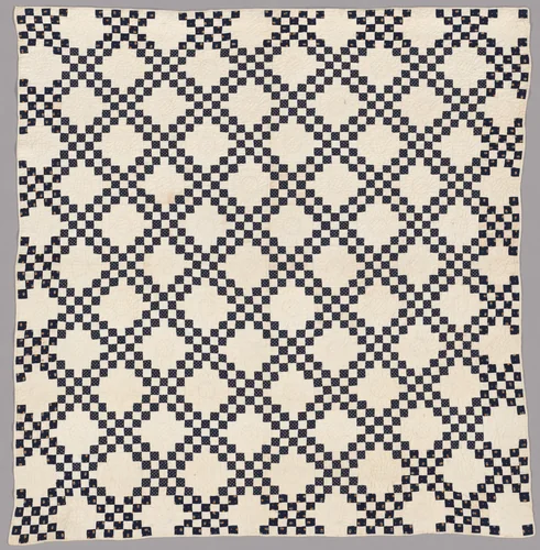 Bedcover (Double Irish Chain) by United States, textile, 1840-1860