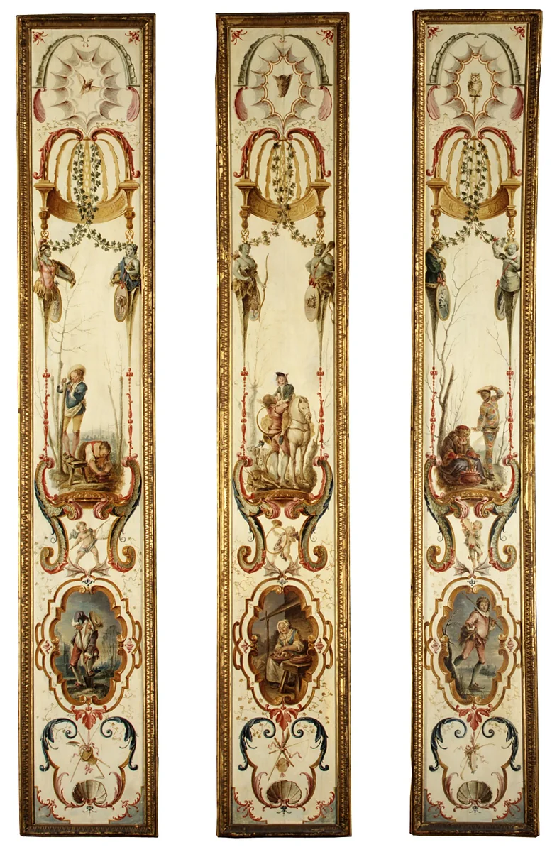 January and February (part of a set illustrating the months of the year) by Antoine Watteau, painting, 1725-1750