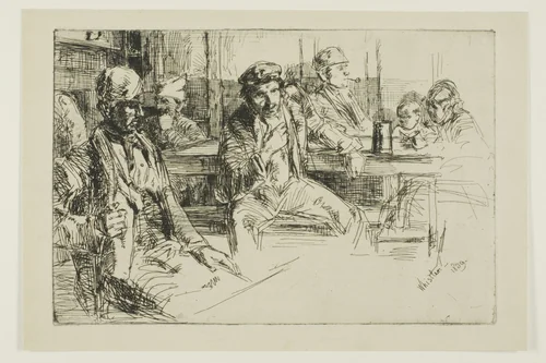 Longshore Men by James McNeill Whistler, print, 1859