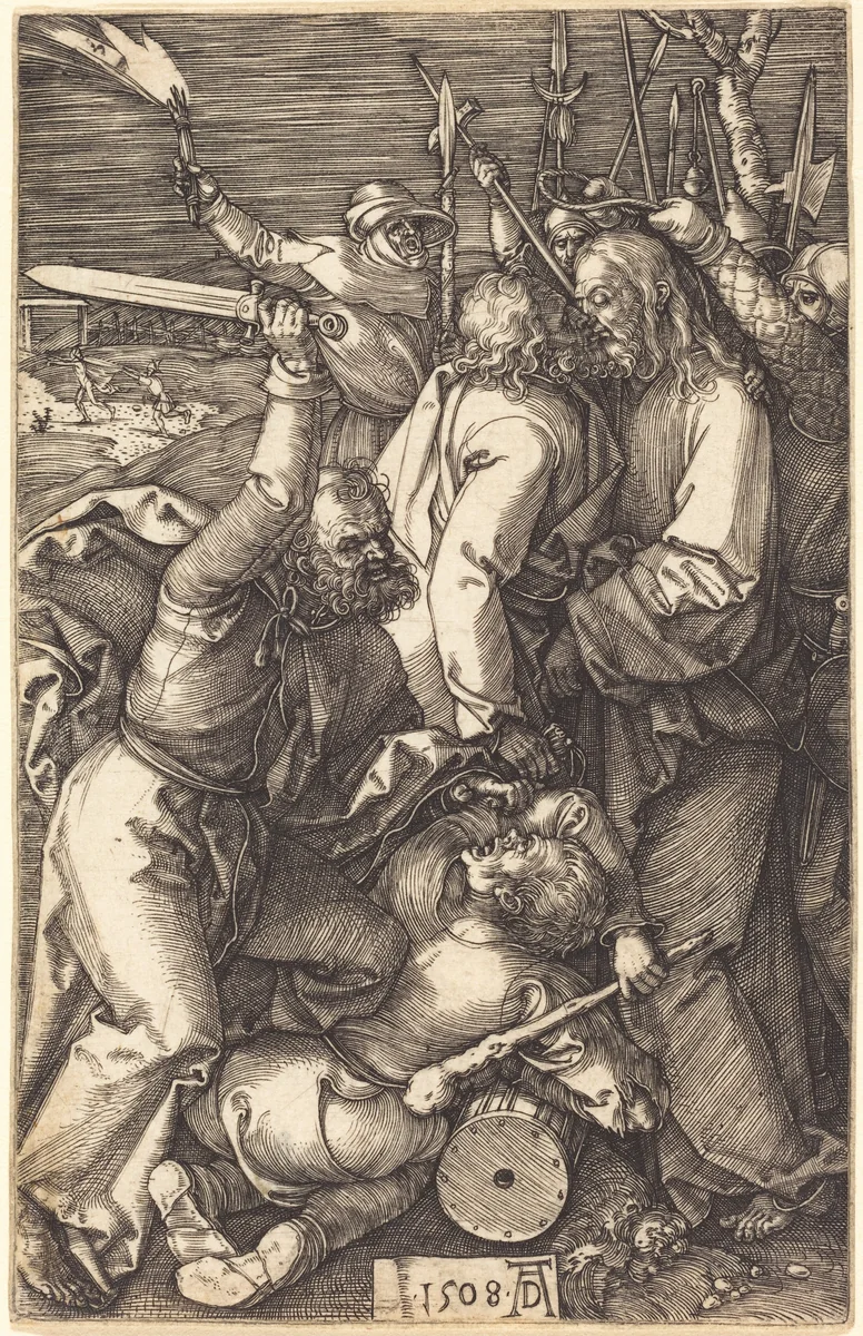 The Betrayal of Christ by Albrecht Dürer, print, 1508
