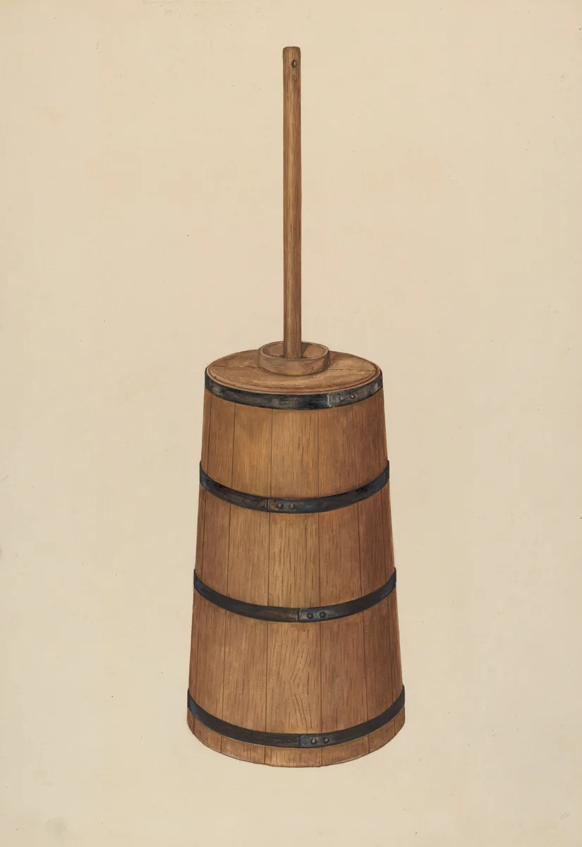 Handmade Churn by Rex F. Bush, index of american design, 1937