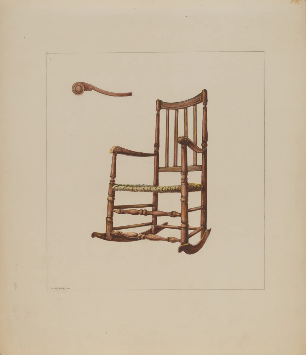 Rocking Chair by Henry Meyers, index of american design, 1937